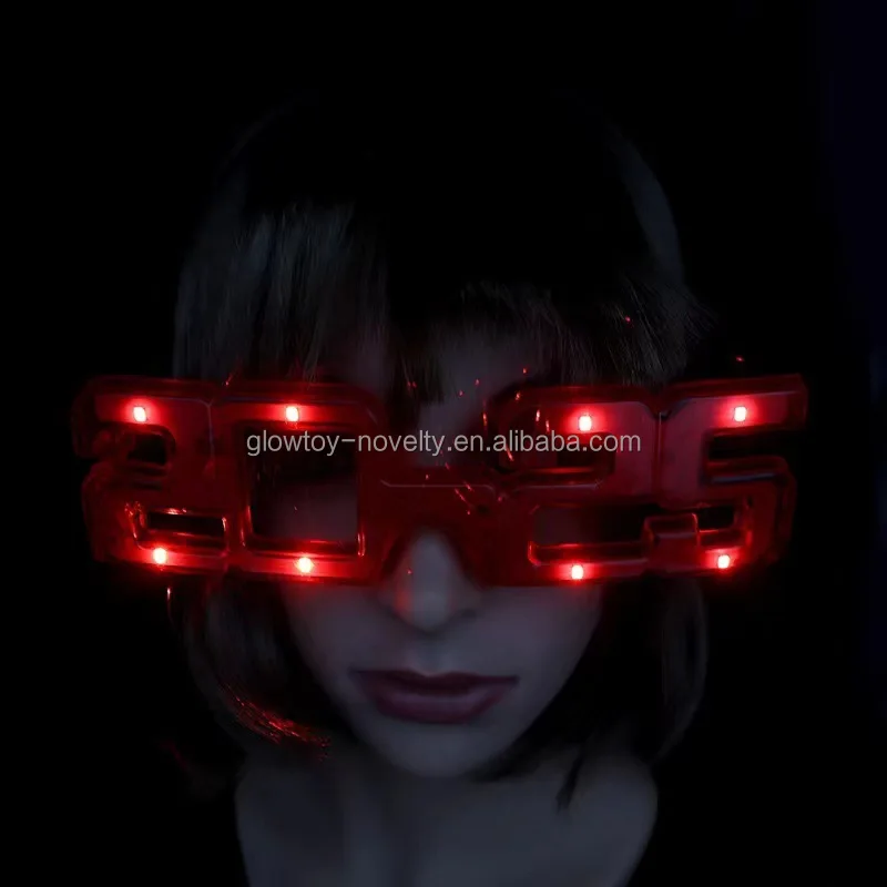 Holiday Shutter Shades Neon EL Wire LED Flashing Glasses Light Up Glasses Cold Light Luminous Club Concert Party Glasses