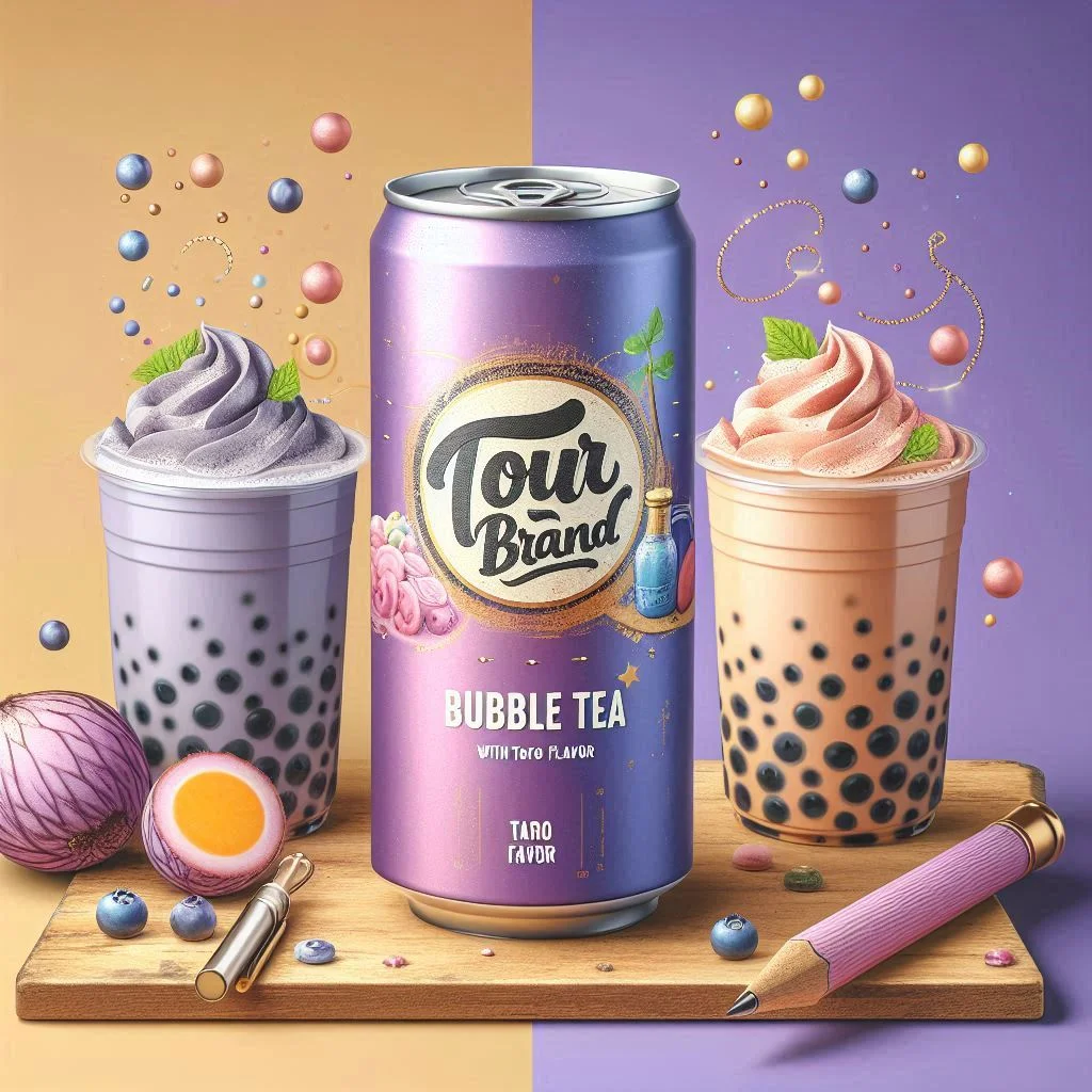 330ML Private Label Bubble Milk Tea HALAL Certified Tapioca Boba Taro Flavorful Juice Bubble Tea Beverages Wholesale Supply