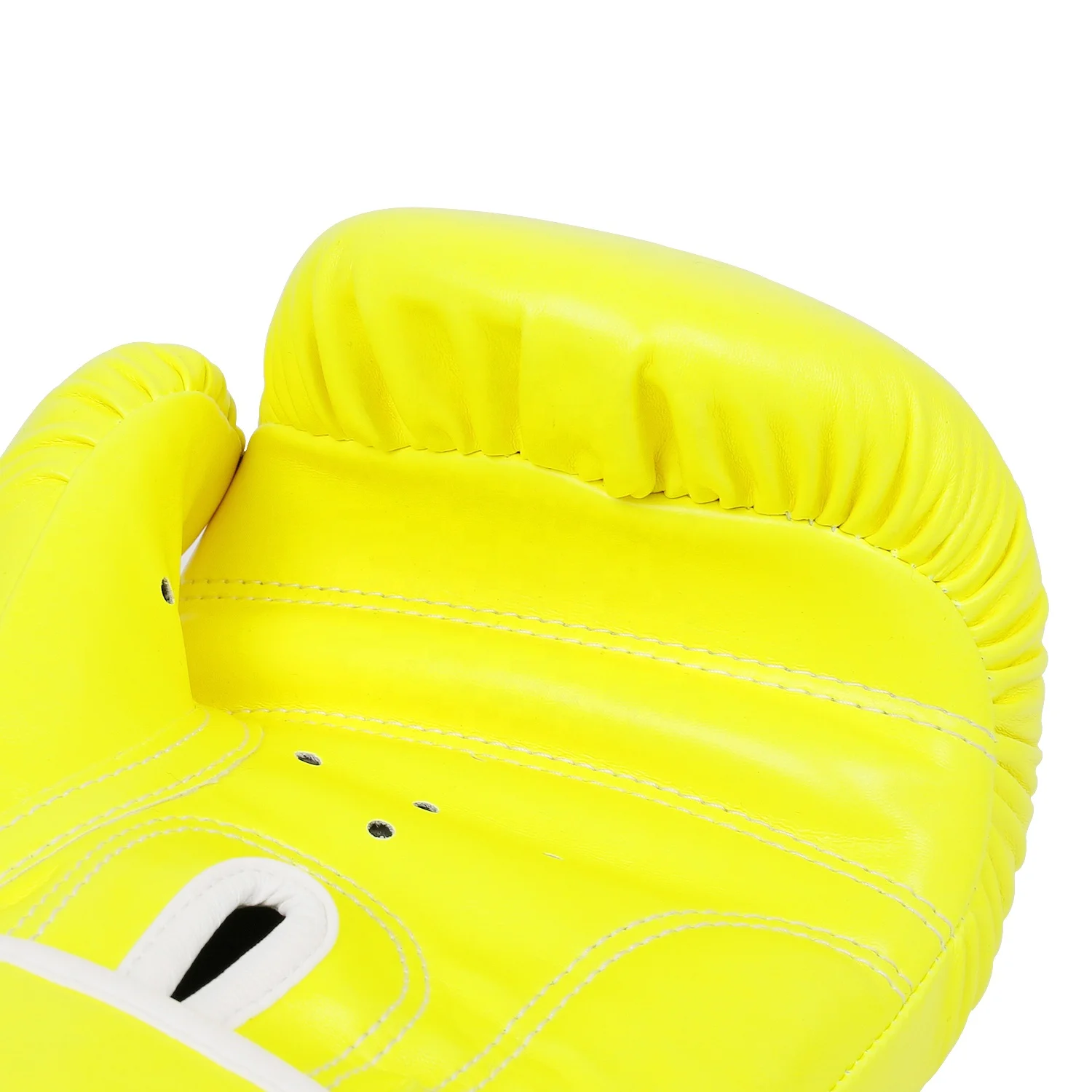 Custom logo Neon color Leather Boxing gloves Customized Logo Sparring Training kick boxing gloves
