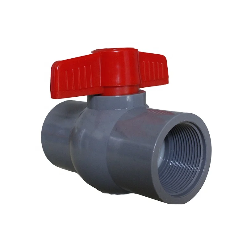 Manual Plastic PVC Ball Valve with Butterfly Handle PN10 for Water Supply OEM Customizable Base Media