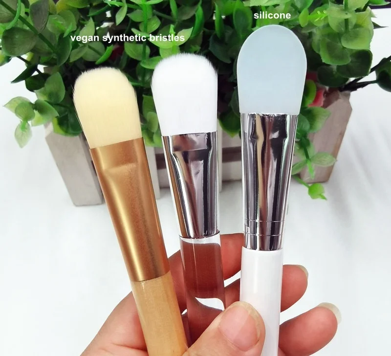 Mud Short Handle Custom Brand Applicator Mask Brush Soft Vegan Bristle Cosmetic Facial Mask Brush Foundation Brush 11cm 12cm