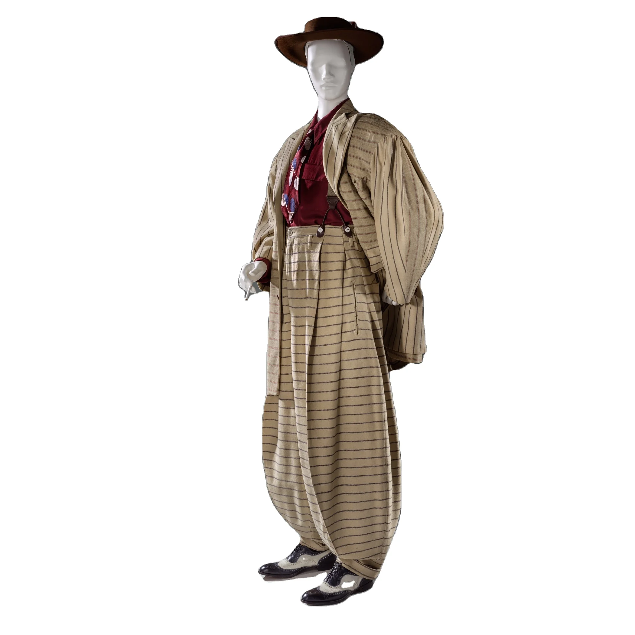 High Quality 100% Top Fabric Zoot Long Breathable Suit Wear Pant Coat Blazer Jacket Men Zoot Suit for Mens