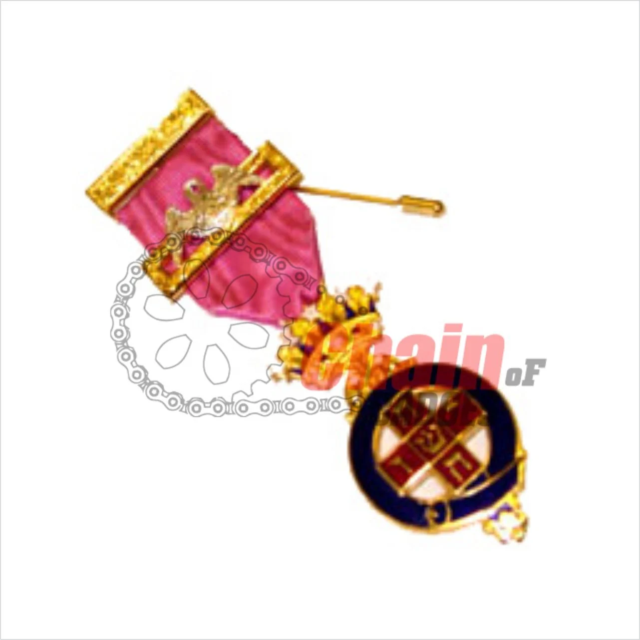 Высококачественные драгоценные камни freemason masonic regalia медаль груди полностью изготовленный на заказ логотип и лента по запросу заказчика