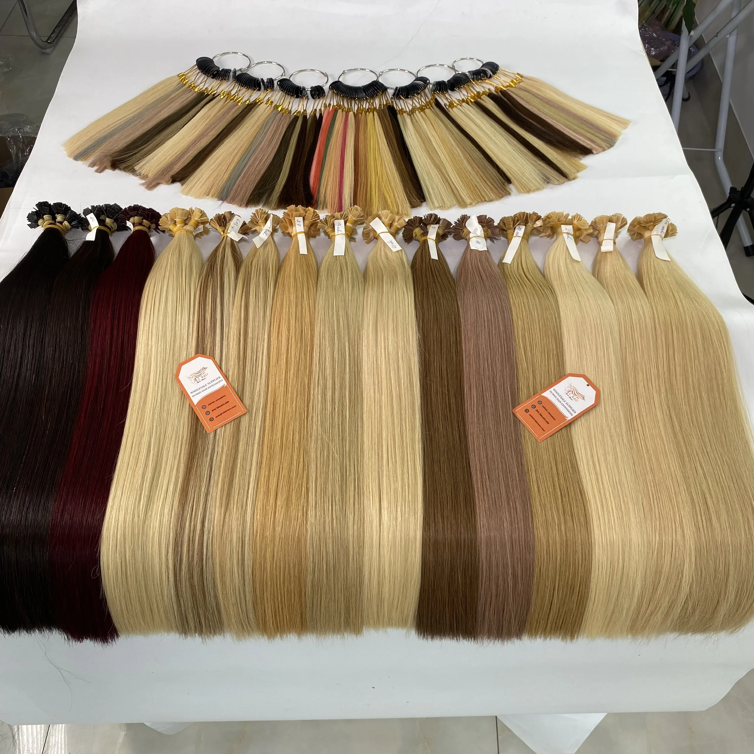 High Quality Remy Hair Extensions Flat Tip Keratin Wholesale Price with Global Shipping Human Hair Extensions