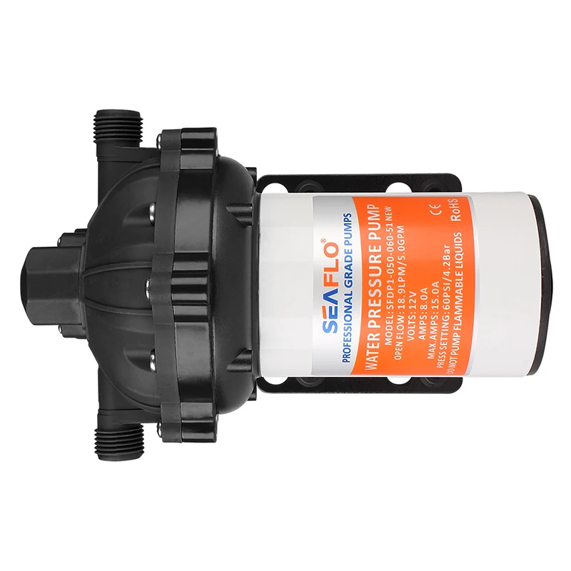 SEAFLO 60 PSI water pressure boster pumps 4.2BAR by pass Technology miniature diaphragm pumps for reduced cycle times for shower