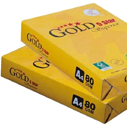 
GOLD 5 STAR A4 paper copy paper 80gsm printer ream paper a4 supplier 