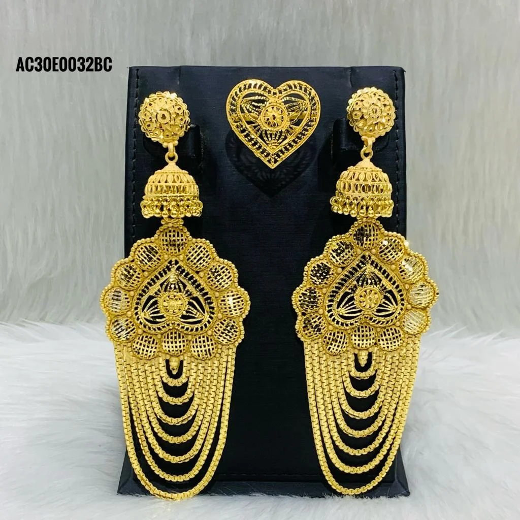 new designer gold plated Earrings online design fashion jewellery  Buy best quality fashion jewellery Jhumka