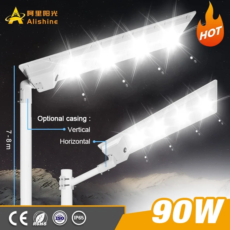 Outdoor Solar Lamp 4 Light Mode Waterproof Motion Sensor Garden Lighting Aluminum Solar Street Light