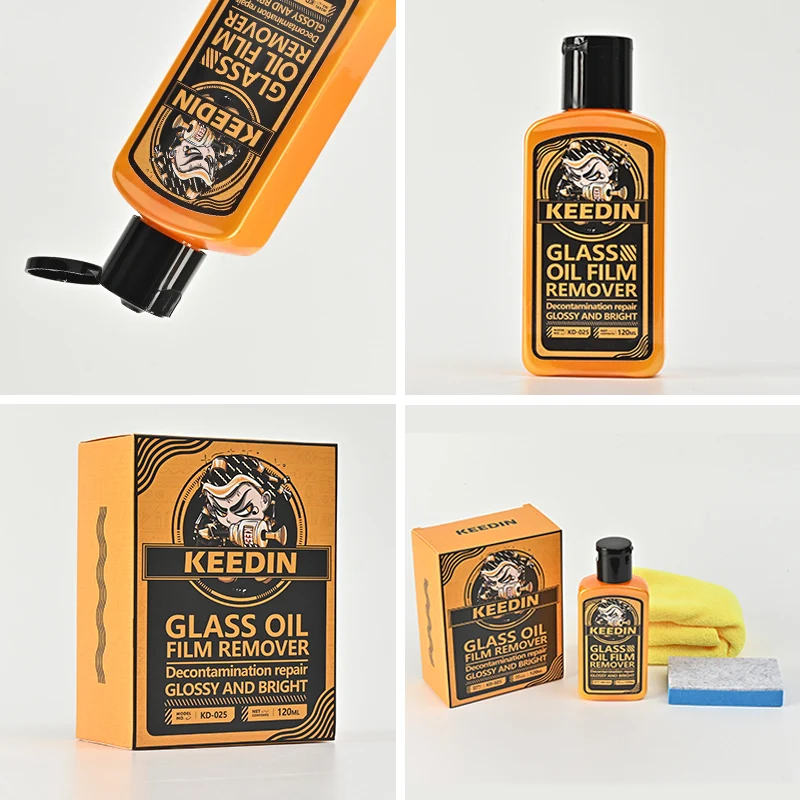 KD-025 Wholesale Auto Car Glass Polishing Glass Oil Film Removing Agent Clean Polish Paste For Window Front Windshield