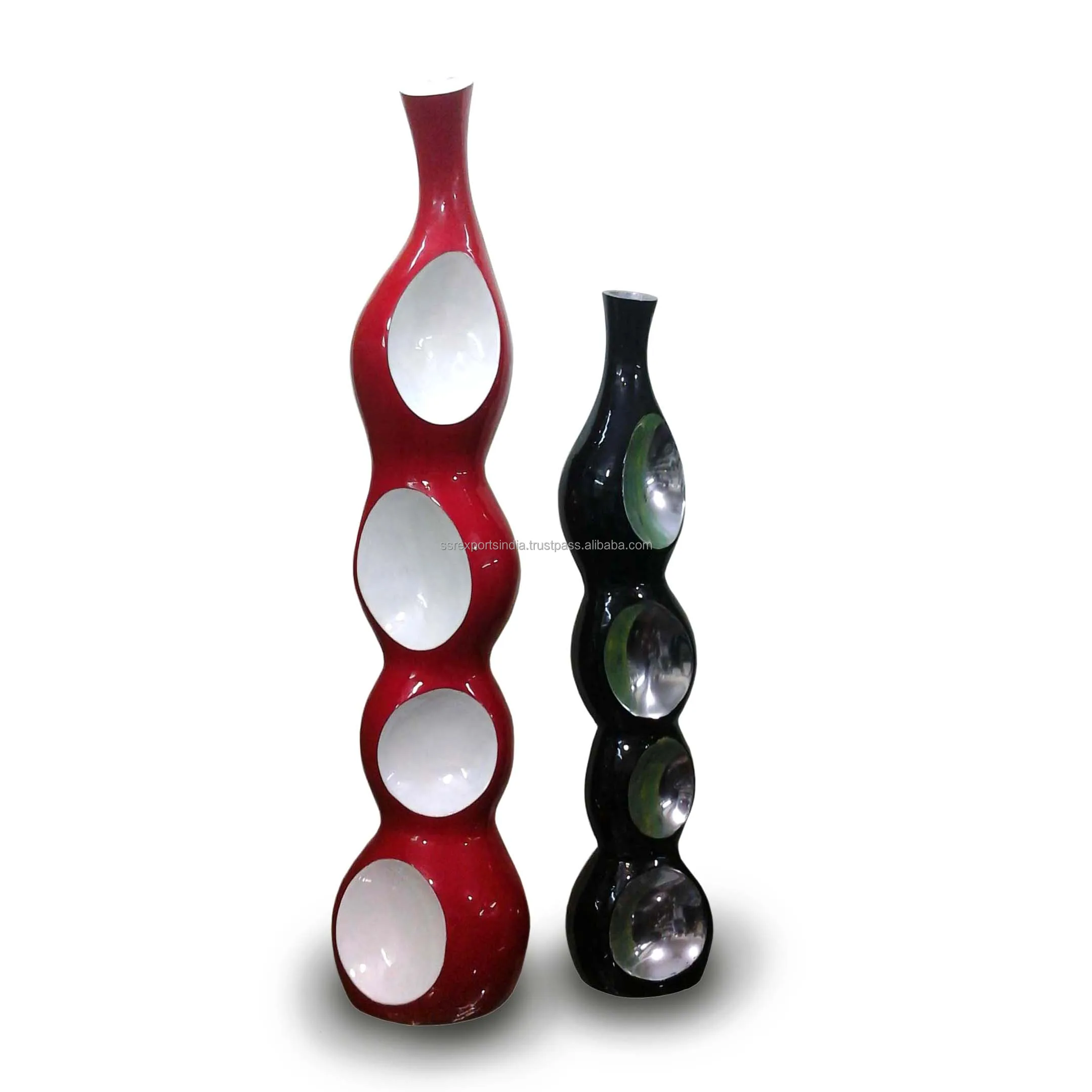 Modern Luxury Centerpieces Handcrafted Aluminum Vase Urn Antique Metal Decorative Tall Trumpet Vases For Nordic Floor Decoration