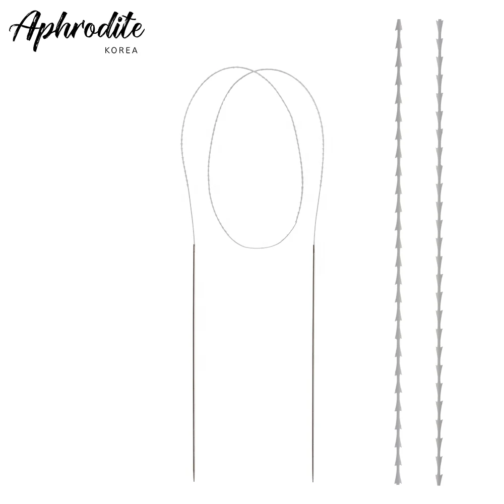 New Trending 2022 NEW APHRODITE DUAL NEEDLE PDO PLACL Double Thread Molding / 3D 4D 6D 12D Cog For Strong Face Lifting Effect CE