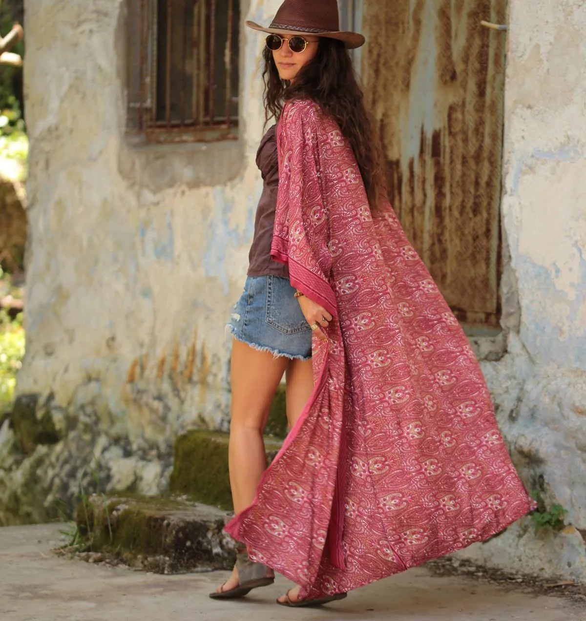 Производитель и экспортер женской одежды Sari шелковая накидка кимоно