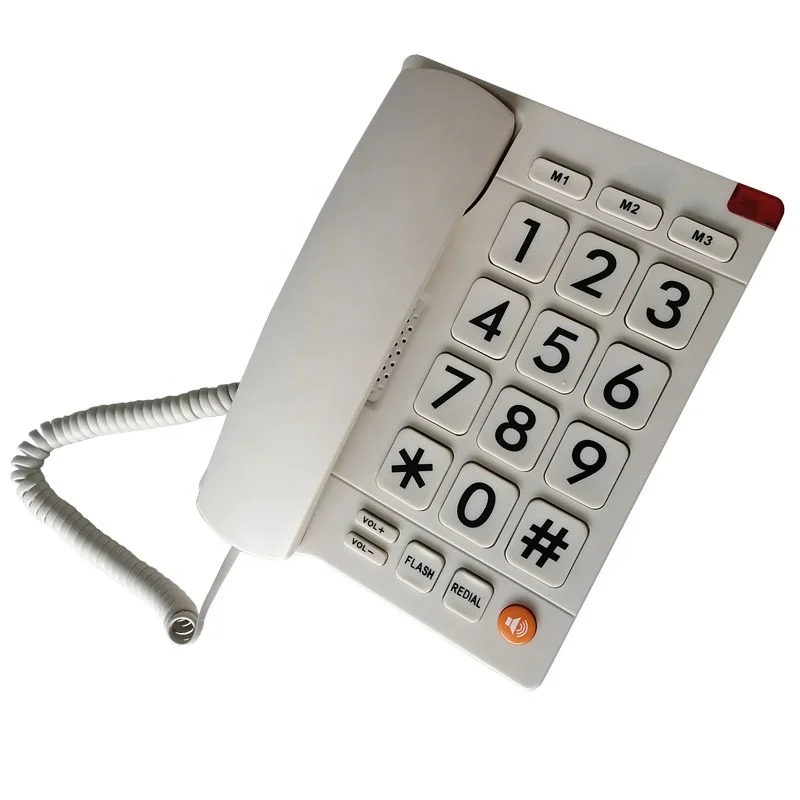 Big Button Senior Phone Factory Analog Corded Amplified Speaker Telephone