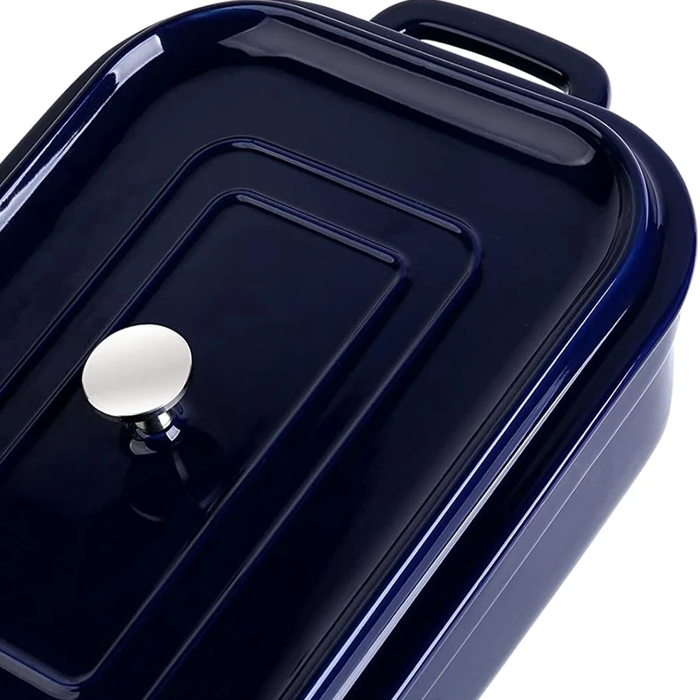 Оптовая продажа неприлипающий кухонный сервировочная печь глубокая Керамическая форма для выпечки формы с крышкой