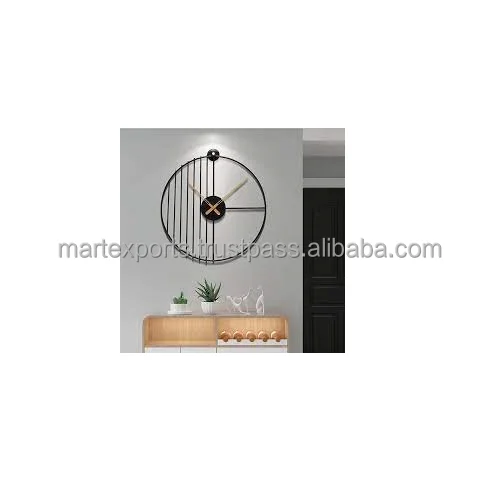 Metal Wall Clock Modern Art Decorative New Design Needle Display Cheap Price for Office Living Room Wholesale