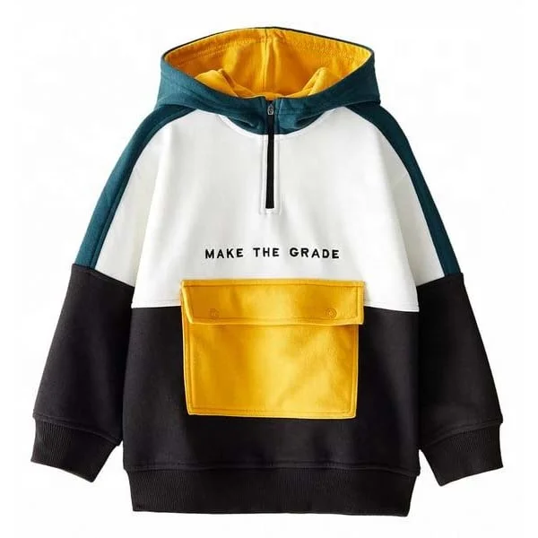 
Hot Selling Color Block Jogging Sweatshirt Fleece Hoodies With Zipper Kangaroo Pocket Embroidery Print Sublimation Custom Logo 