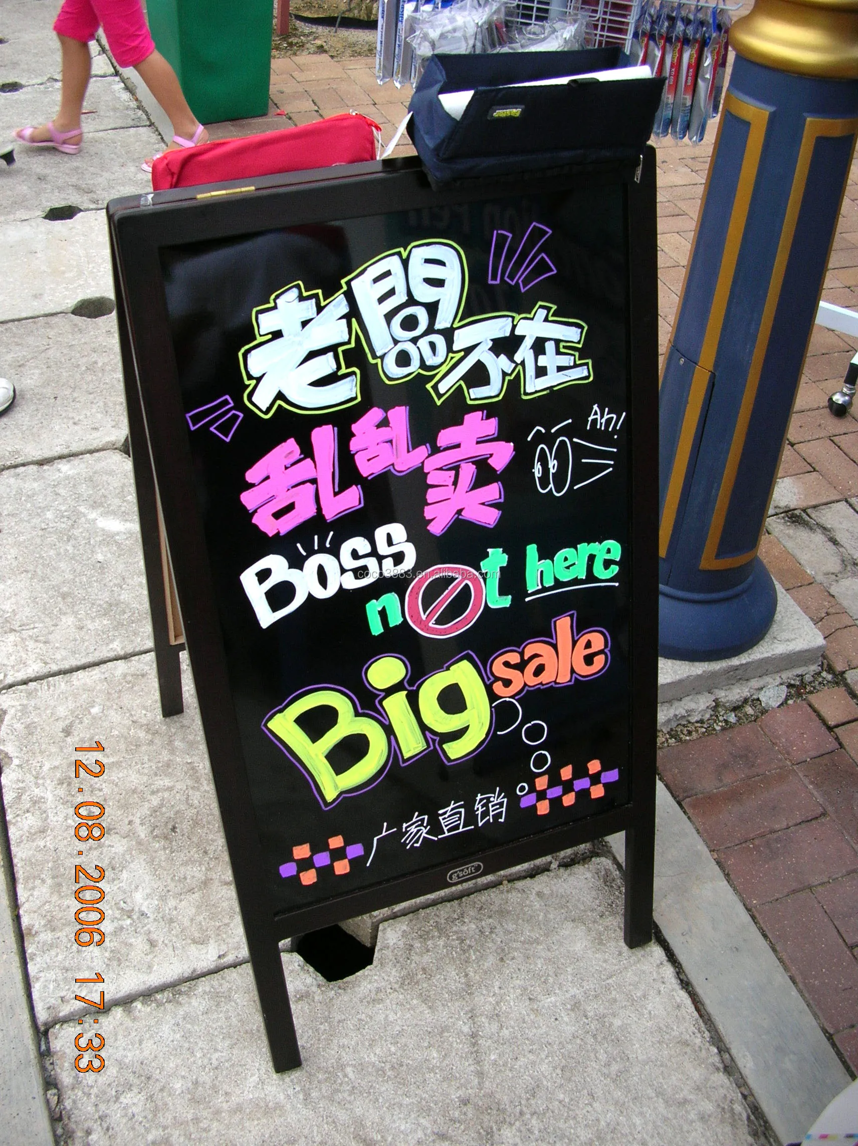 20mm Parallel Flat Nib Fluorescent color Erasable Liquid Chalk Marker 50 colors