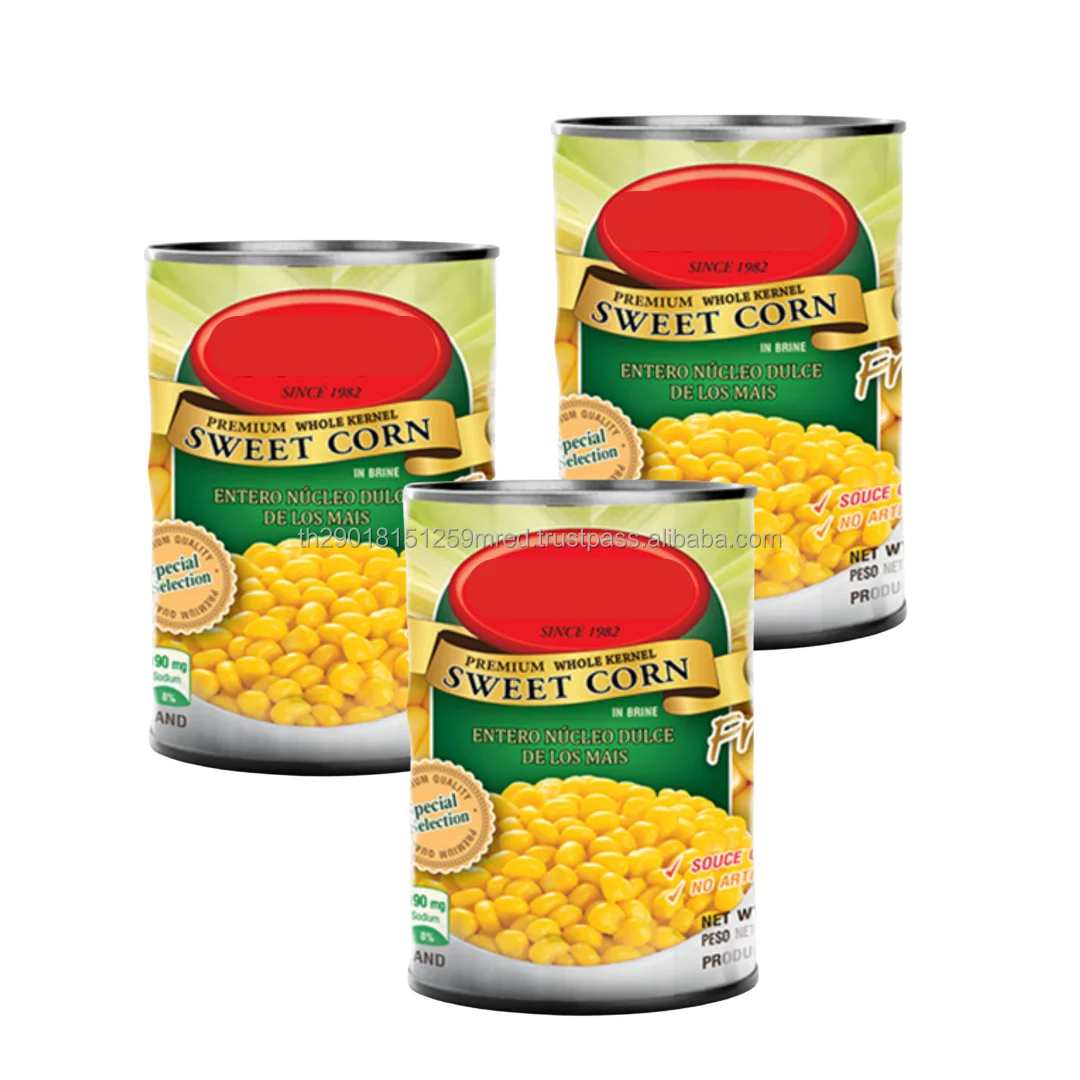 New Arrivals Canned Whole Kernel Sweet Corn Most Popular Trending Thailand Product Consistent Quality and Sufficient  Supply