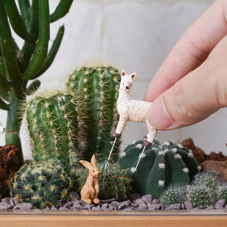 [2.9] Goats Decoration Mini Garden Decor Terrarium Accessories  Miniature Resin Figurines