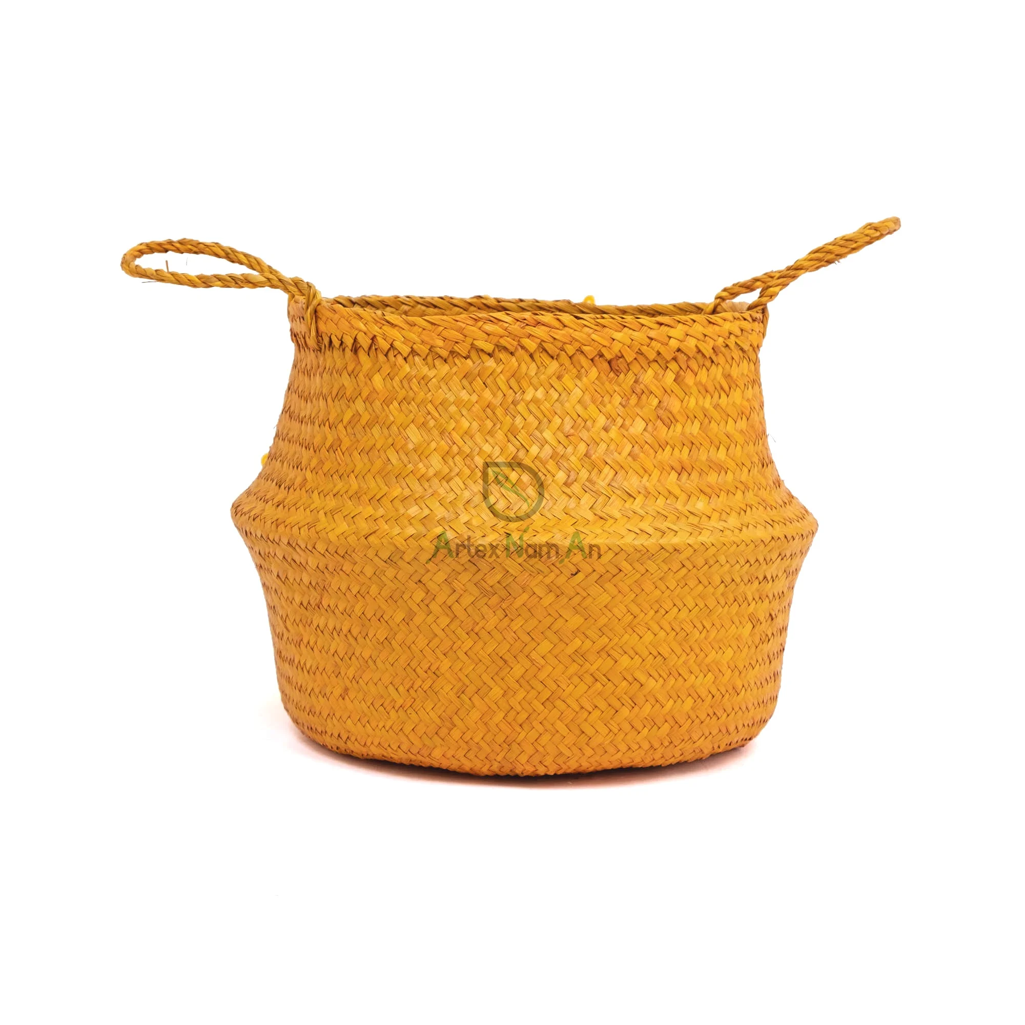 Lion-shaped seagrass belly basket/foldable collapsible straw kids laundry basket/wicker baby kids toys basket for baby kids room