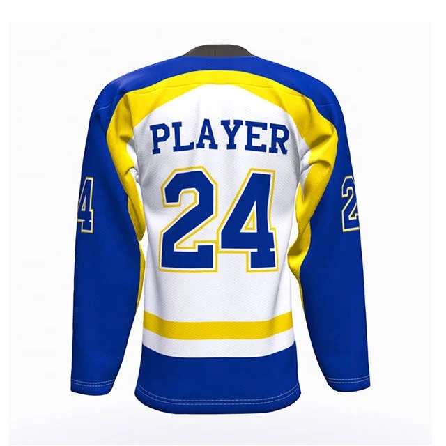 Breathable Hot Selling Wholesale High Quality 100% Polyester Sublimation Blank Ice Hockey Jersey IHJ-0085
