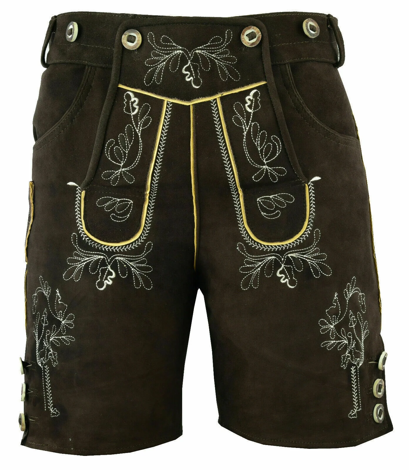 GERMAN LEDERHOSEN SUEDE LEATHER TRACHTEN MEN WEAR OKTOBERFEST MEN SHORT breeches lederhosen