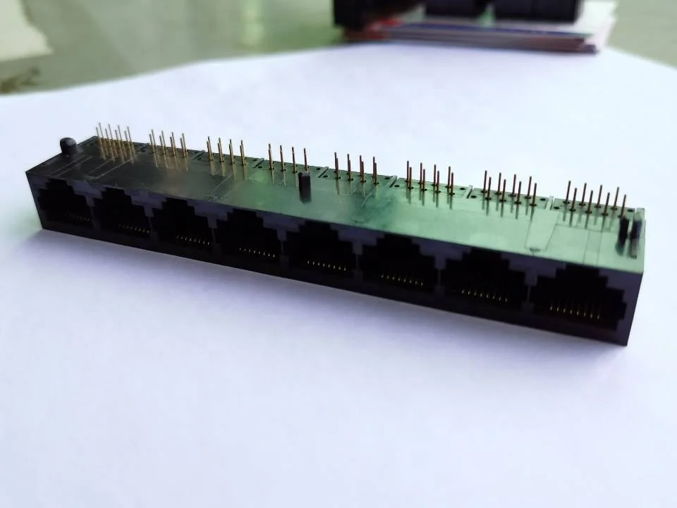 Заводская цена, порт RJ45 1X8 без экрана 10P8C для ethernet