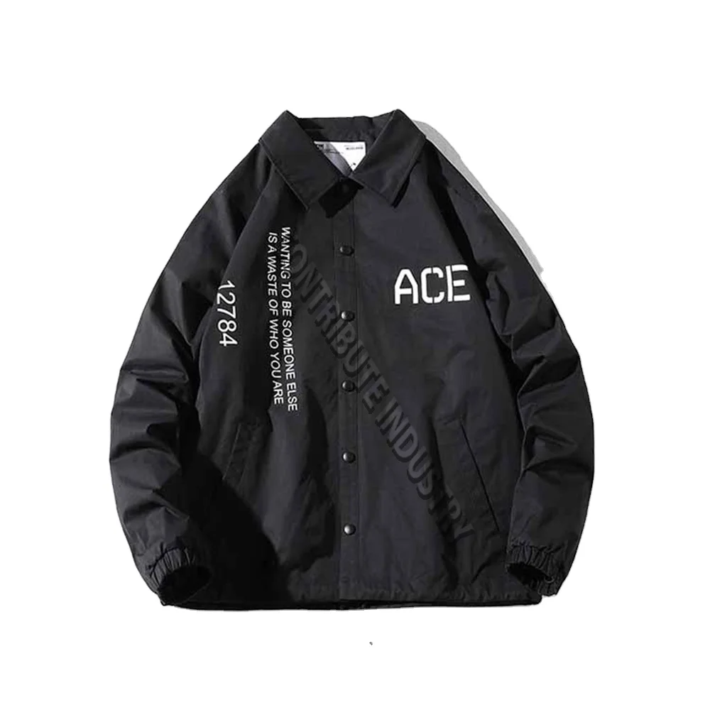 Модная ветронепроницаемая нейлоновая ветровка с длинным рукавом от производителя Varsity Leader Coach куртки для мужчин с логотипом