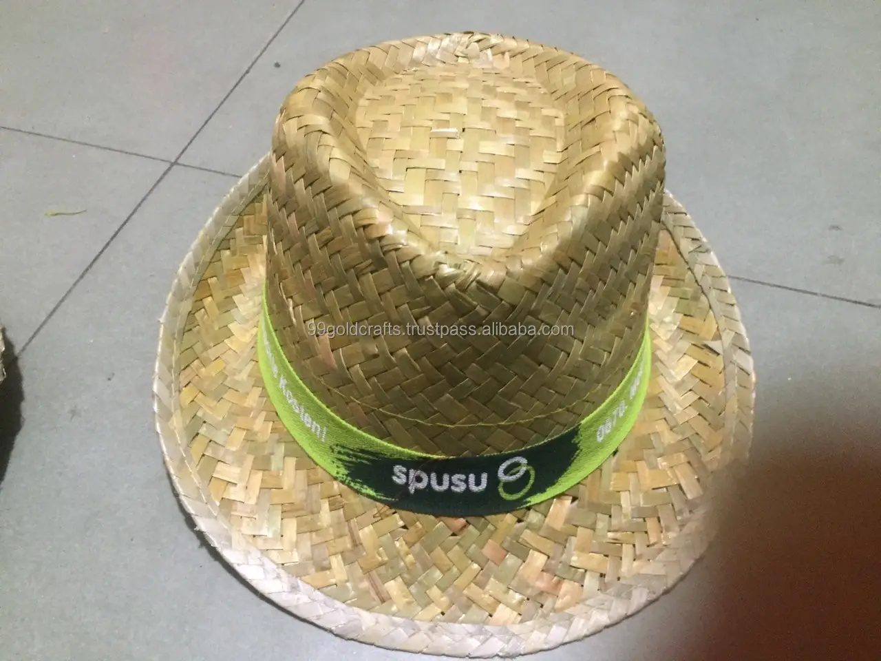 Оптовая продажа разноцветная шляпа сомбреро в ковбойском стиле с логотипом трава материал для деловых и Праздничных Украшений