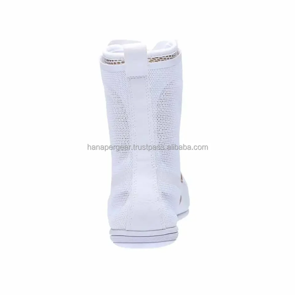 Wholesale Price Professional Leather Martial Arts Training Shoes Breathable Mesh Boxing Shoes Wrestling Shoes 2024