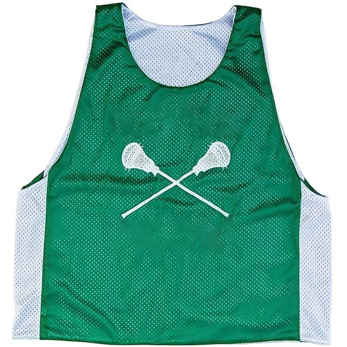 Custom Made Lacrosse Reversible, 100% Polyester Mesh Lacrosse Pinnies