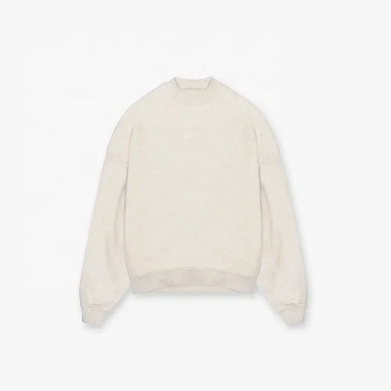 Hot Sale White 400 Gsm Cotton Fleece Sweatshirt Custom Clothing Manufacturer In Pakistan