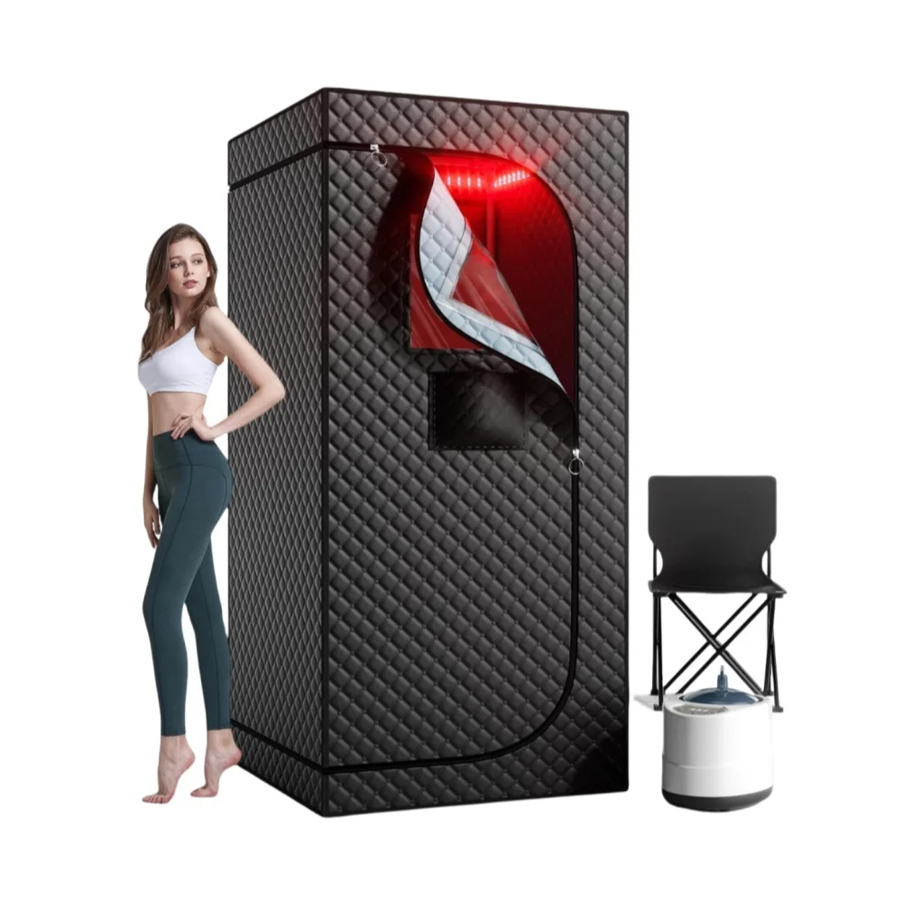 Портативная инфракрасная Паровая сауна с 660nm красной лампой для терапии и 3 0l отпаривателем 1400 Вт