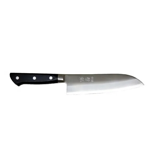 Renowned Aogami Steel Kithen Knife Traditional Bunka Hotyo Ergonomic Wood Handle K-951 Tetsuhiro Aogami Steel 2 Santoku 170 mm