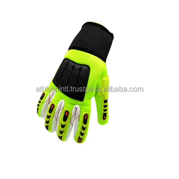 Anti Shock oil gas field safety impact ringer Gloves Industrial Mechanic Gloves