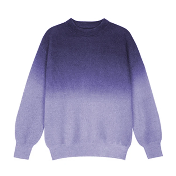 Customized autumn and winter baby round neck knitted sweater boy gradient knitted sweater custom logo color causal boy sweater