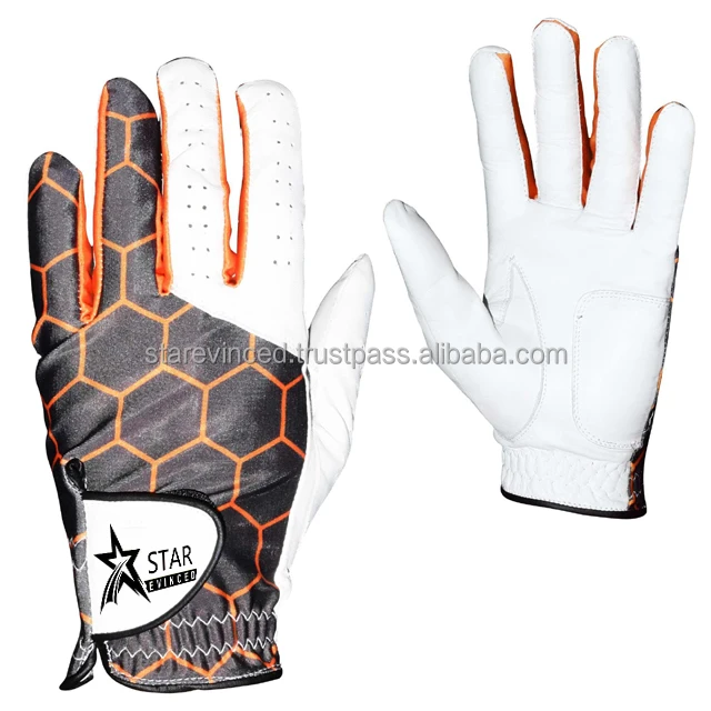 Grace White golf gloves customizable