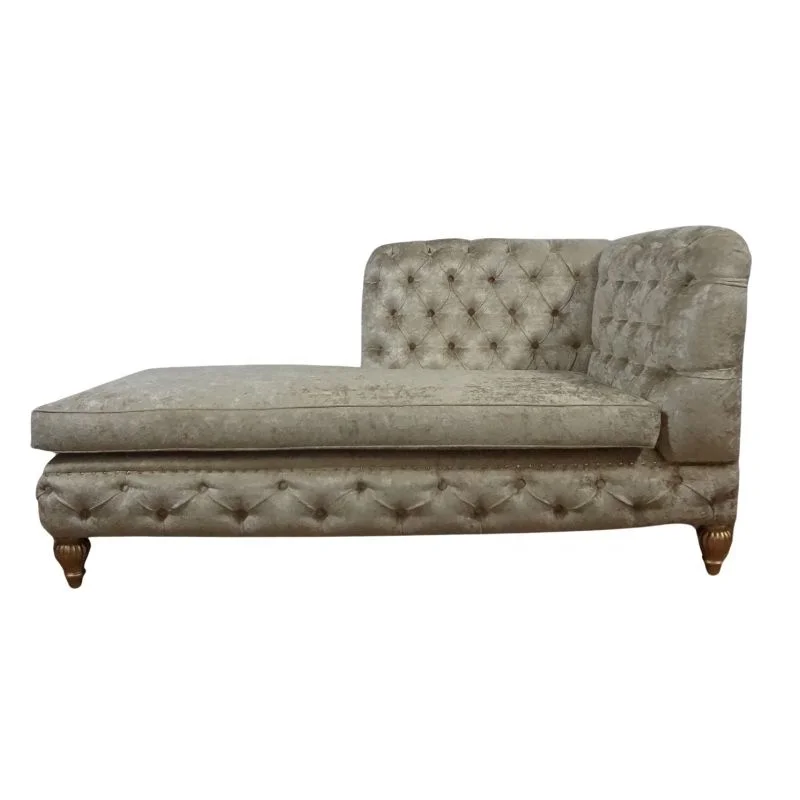 Современный Стеганный диван-кровать, мягкий шезлонг, гостиная, диван, кушетка с золотыми деревянными ножками для европейской домашней гостиничной мебели