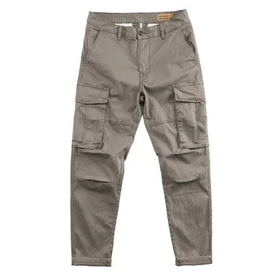 Cargo Pants Men Custom 100 Cotton Twill Streetwear 6 Cargo Pockets Button Fly