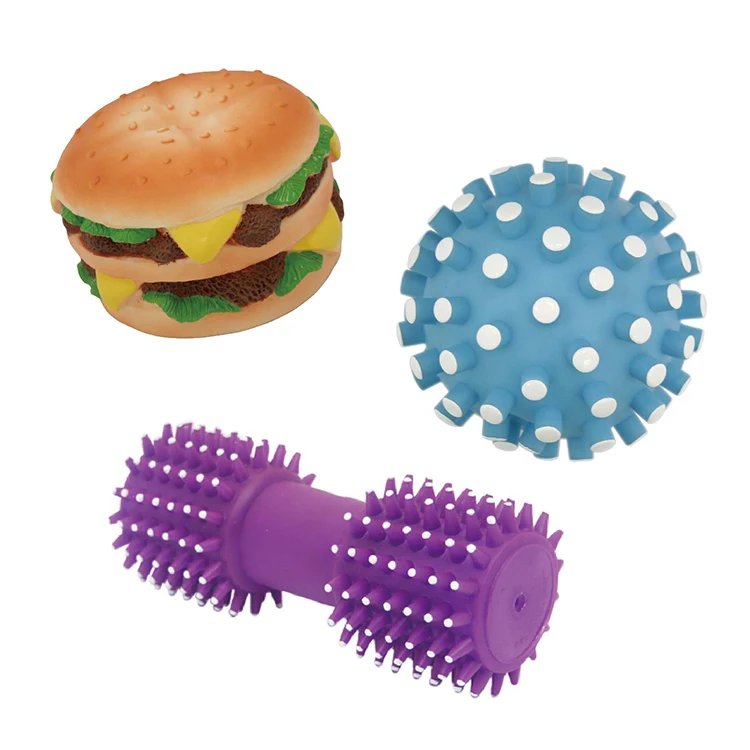 pet Squeak toy interactive vinyl dumbbell dog chew toys home play fun big dog