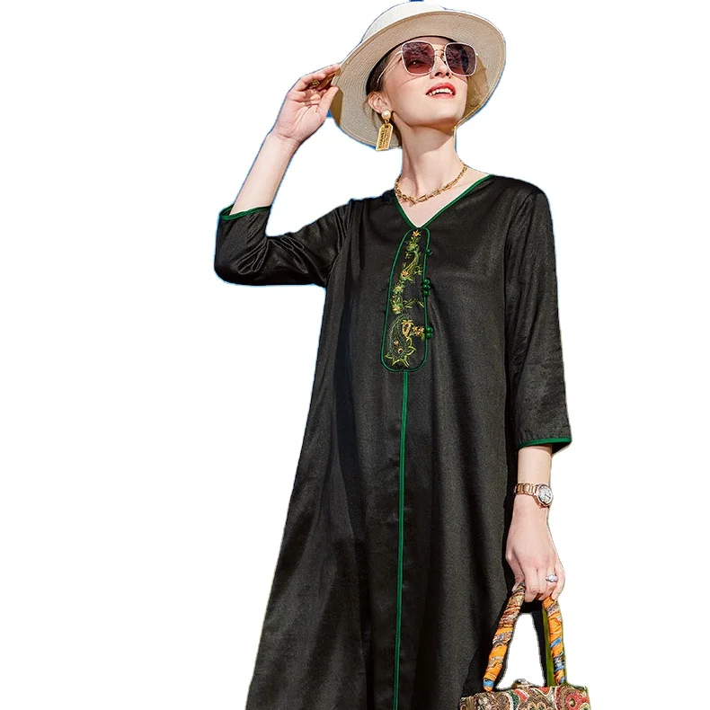 Hot Selling Best Winter KML Italian Design Collection Luxury Black Long Dress For Women And Lady