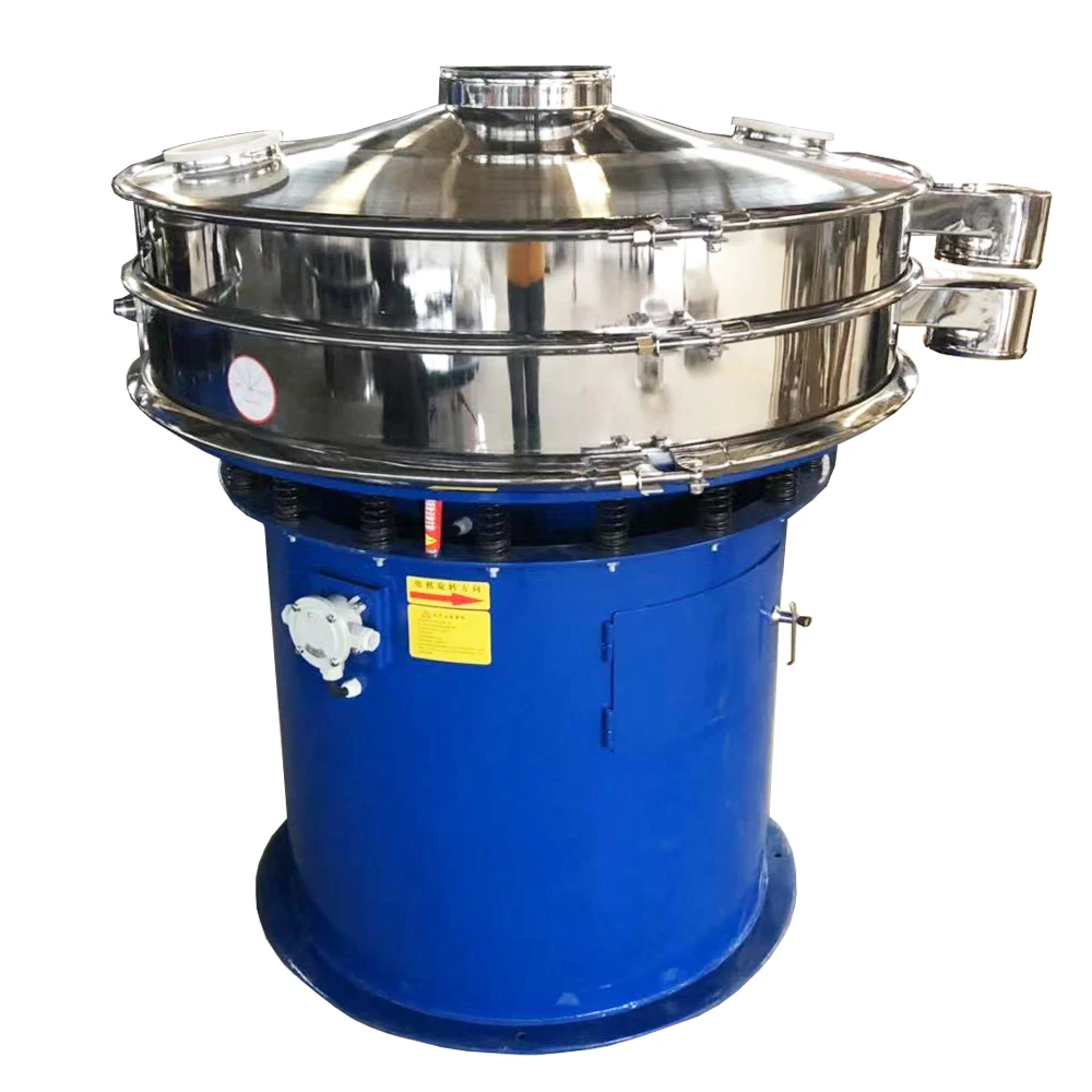 Powder dregs filtering and screening impurity removal multi-layer stainless steel rotary vibrating screen machine