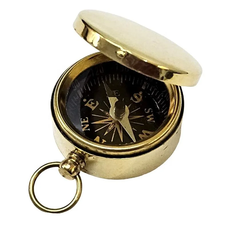 Pocket Compass Vintage Style, Nautical Compass, Ship Compass, Vintage Style Antique Compass for Home Office Decor Gift Your Logo