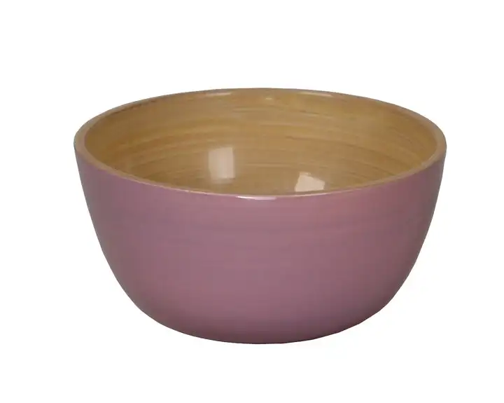 High Quality Organic Unpolished Bamboo Lacquer Salad Bowls Colorful Designed Wholesale from Factory Price Direct Manufacturer
