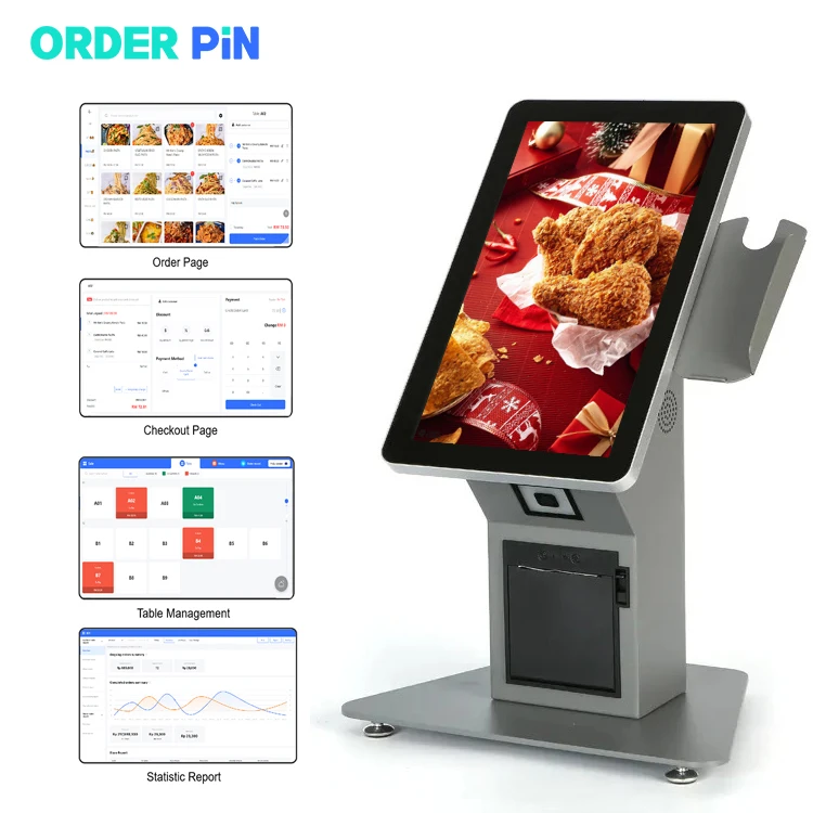 touch screen kiosk Android Payment Kiosk Machine Touch Screen Self-service Pos Kiosk With Printer and Scanner
