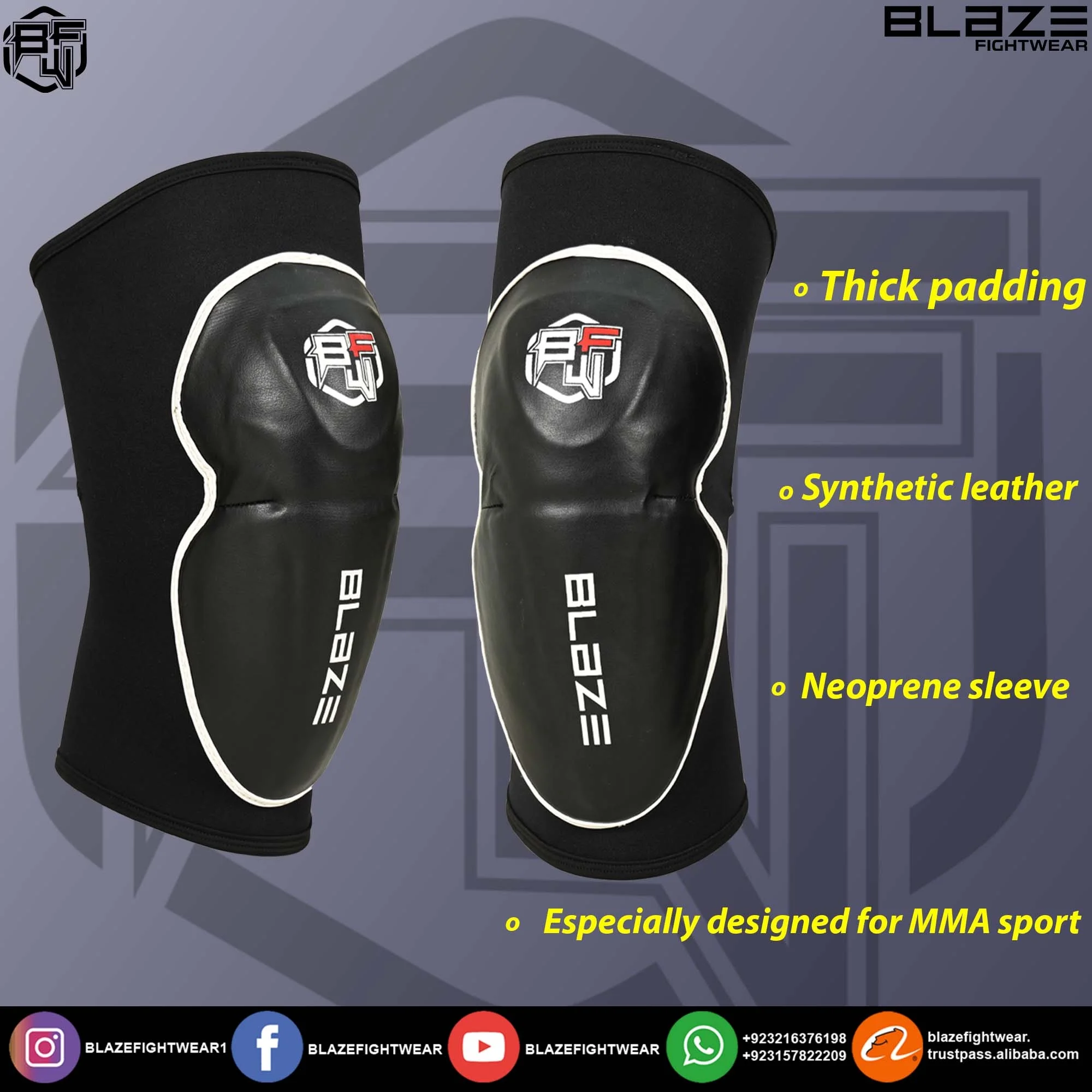Wholesale Muay Thai Knee Pads for Sparring Kickboxing BJJ & MMA Knee Pad protector