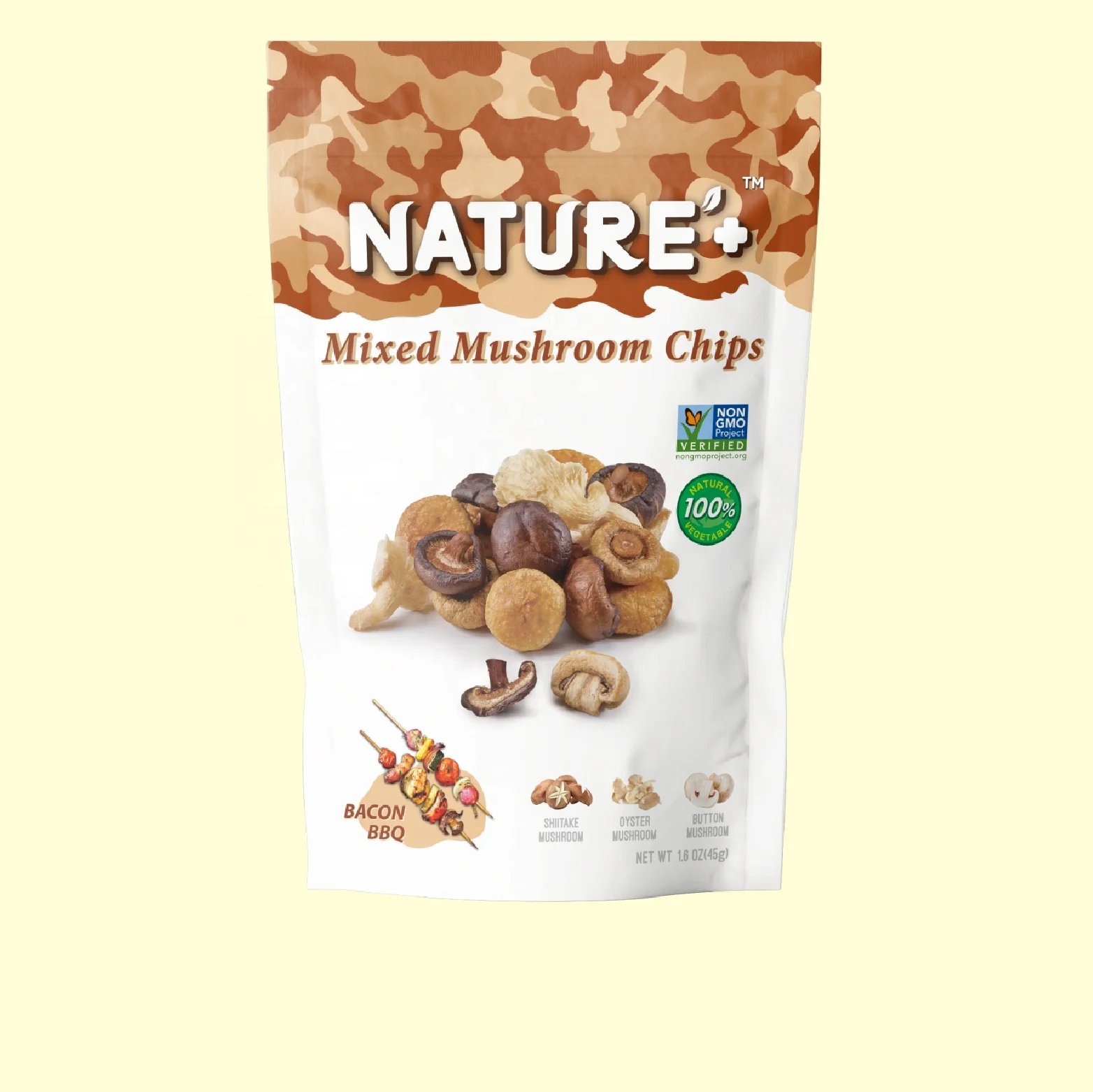 Vacuum Fried Mushroom Bacon Gluten Free Good Source of Fiber International Export Quality Chips Healthy