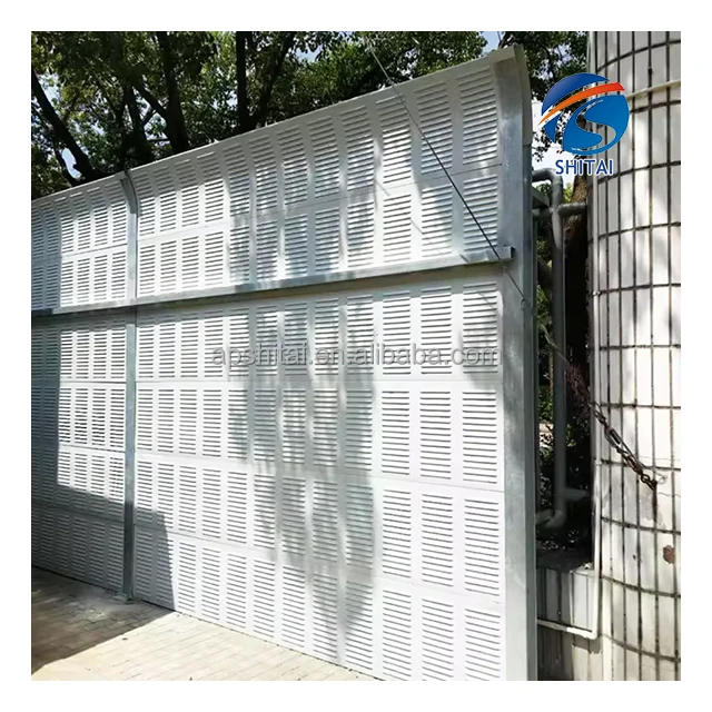 Outdoor highway noise barrier heavy duty acoustic sound barrier wall welded louver durable protective noise barrier for hot sale