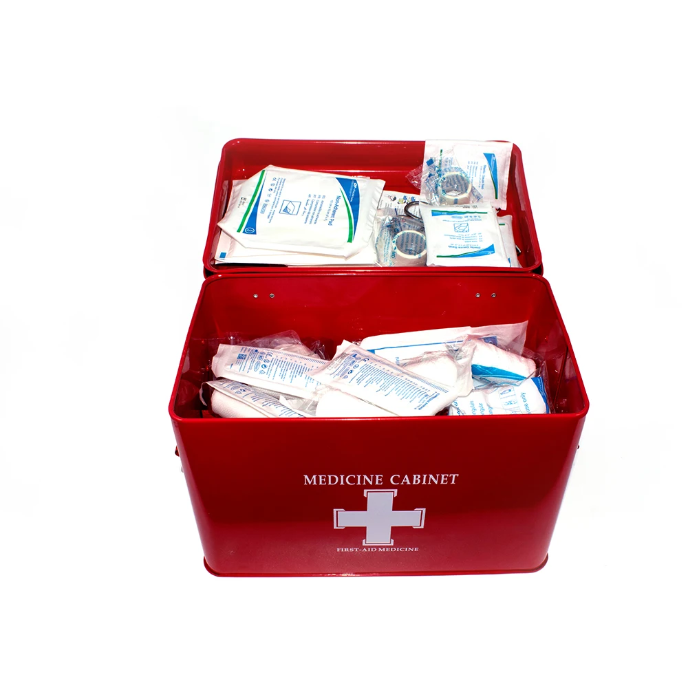 Multi-layered Family Medicine Metal Medical Box Medical First Aid Storage Box Storage Medical Gathering First Aid Box