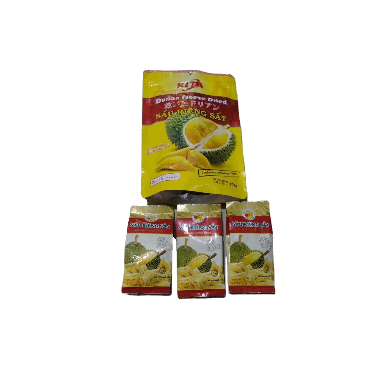 Wholesale Many Vitamin Gift Packing Sweet Taste Natural GMO Open Air Sliced Dried Durian
